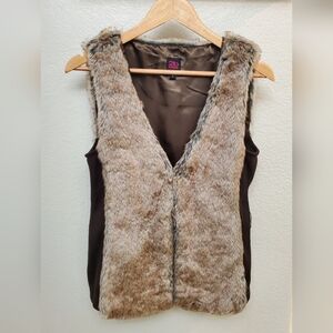 Never worn, Faux fur vest